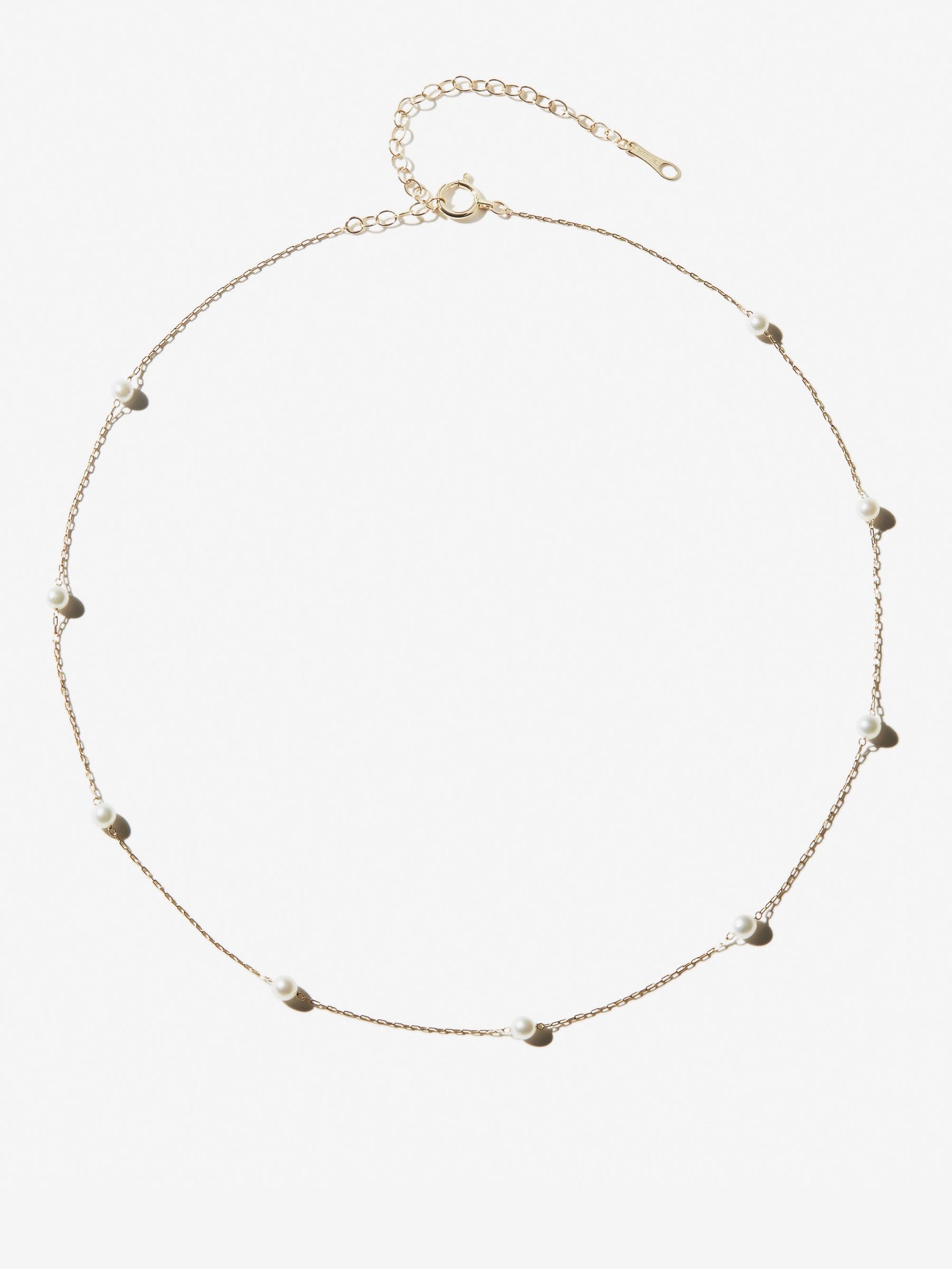 Sea of Beauty. Floating Pearl Chain Necklace - 图片 1