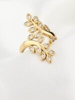 Elegant and high-end private custom artwork gold earrings