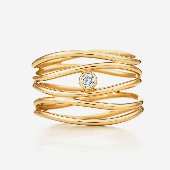 18K Gold Heart-to-Heart Ring - 图片 1