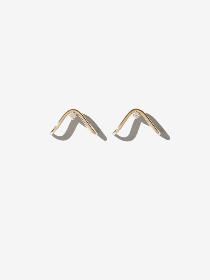 Sea of Beauty. Diamond Curve Earring - 图片 1