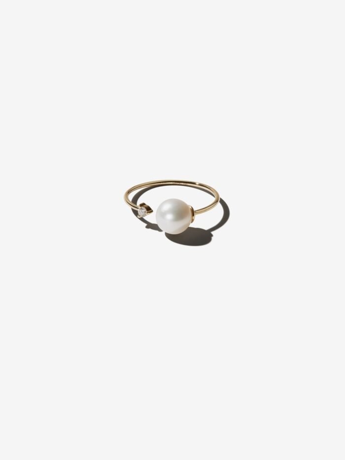 Sea of Beauty. Pearl and Diamond Cascading Ring - 图片 1
